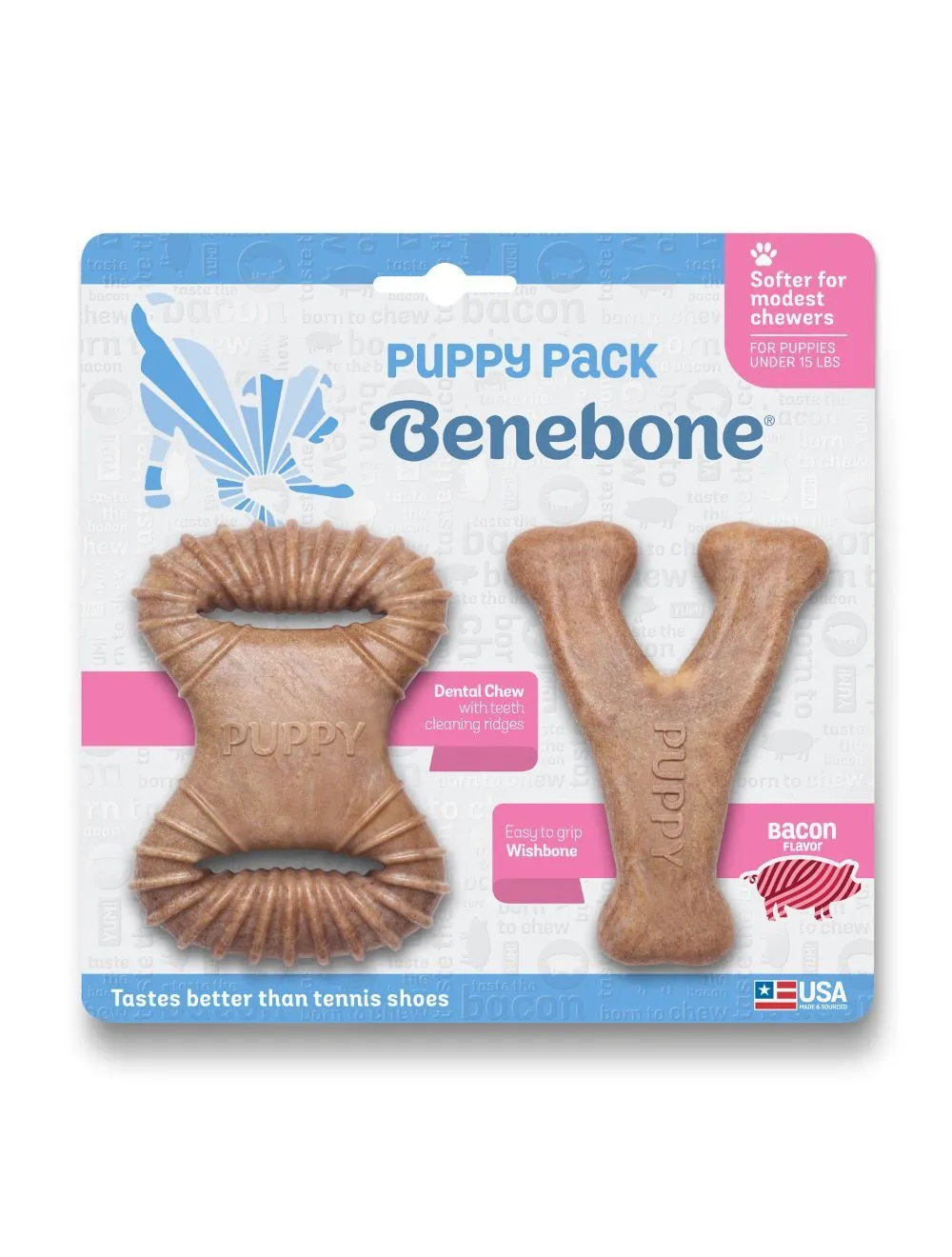 Benebone Puppy 2-Pack Dental Chew/Wishbone - hvalpe tyggeben